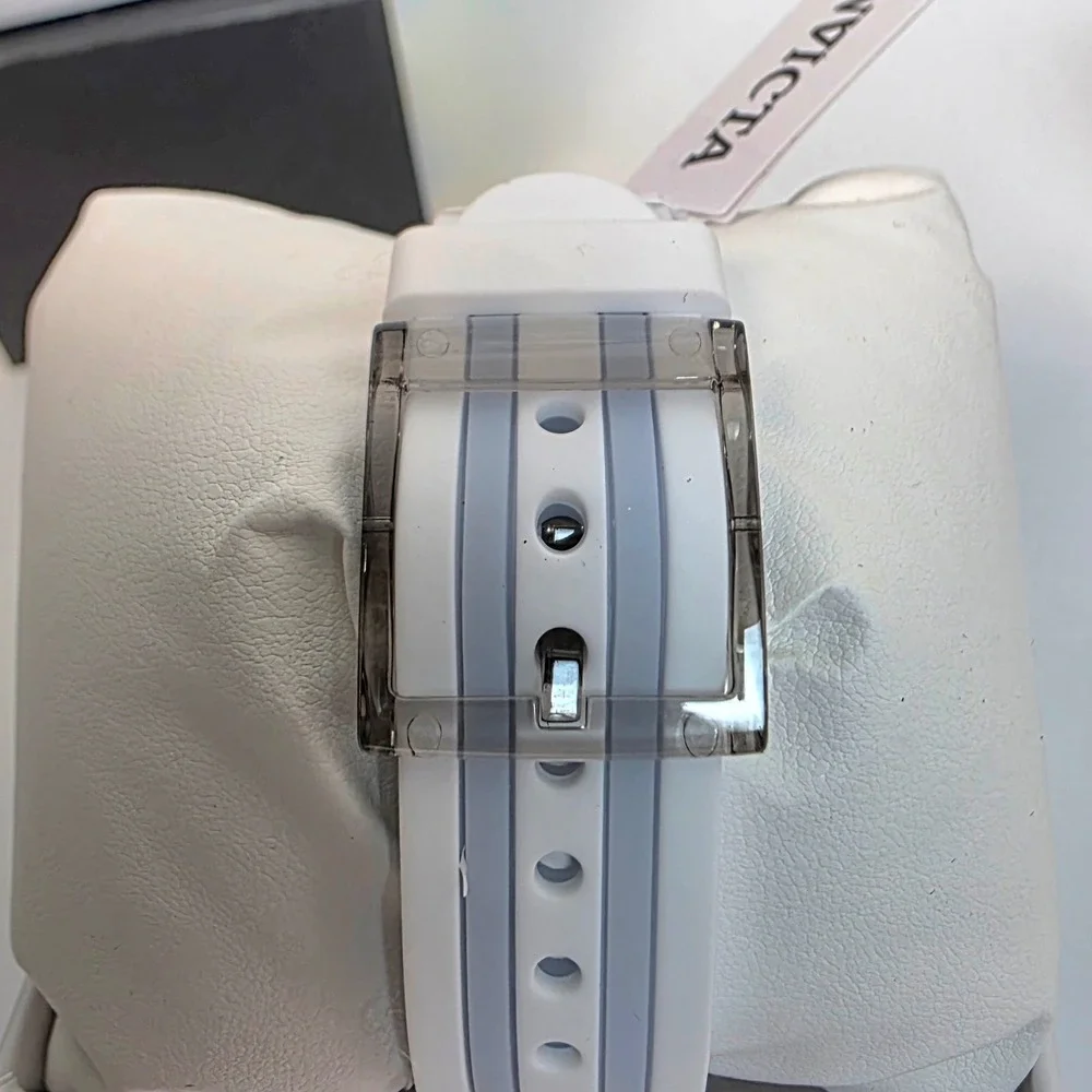 Invicta Subaqua Mens Watch White Acrylic Case Silicone Strap 69448 New